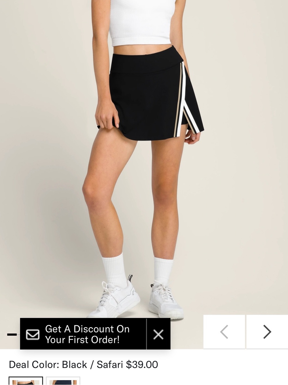 Wilson black tennis skirt